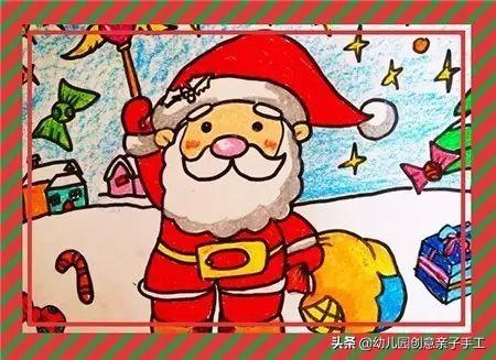 圣诞儿童画,画出一派热闹的圣诞节日气息