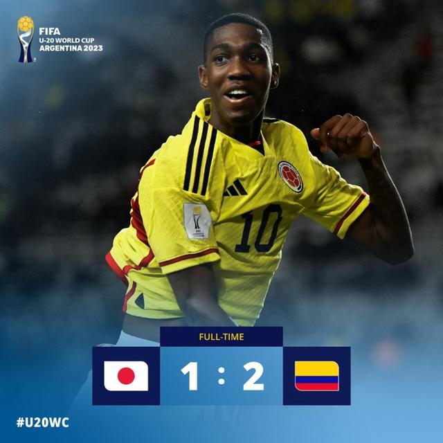 U20天下杯日本1-2遭逆转不敌哥伦比亚，1胜1负暂列积分榜次席 第1张图片