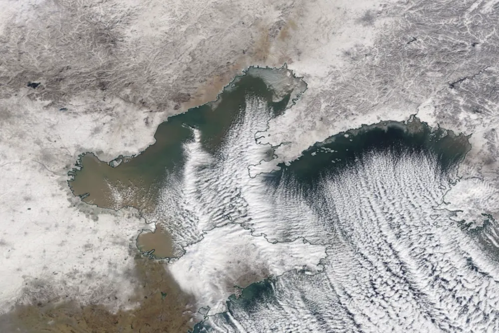 大范围严重偏冷延续，辽东湾海冰达历史最大！网友：暖冬逆转了？ 第8张图片